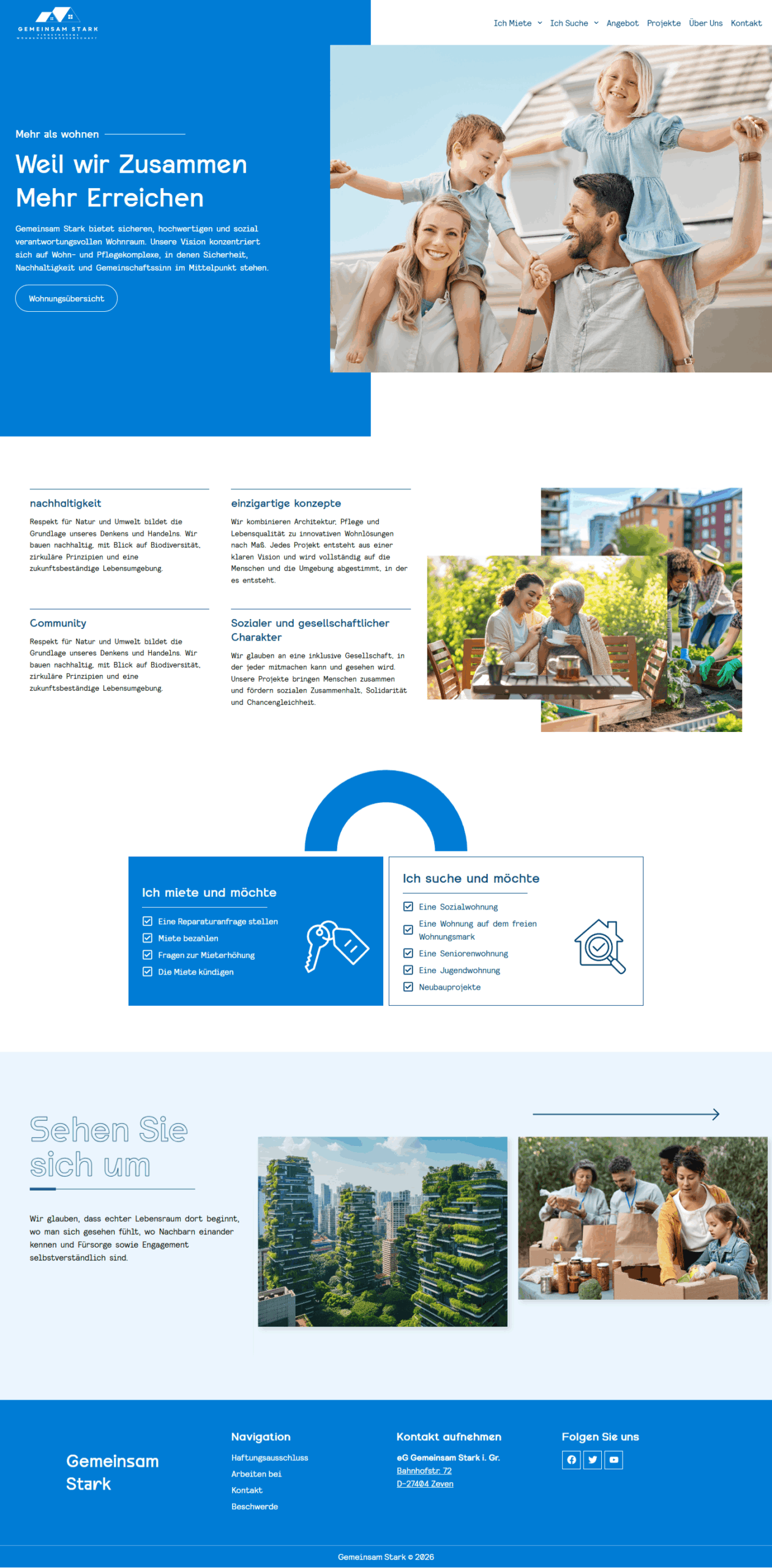 Website van Gemeinsam Stark